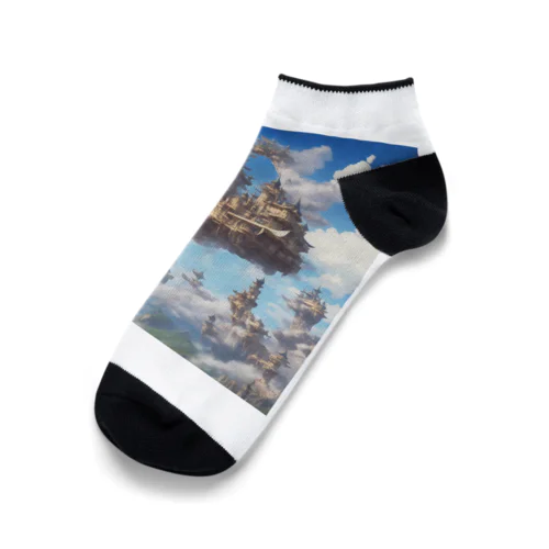 空に浮かぶ島のファンタジーグッズ Ankle Socks