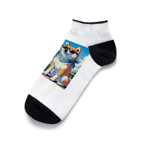 サングラス犬　【銀次郎】 Ankle Socks