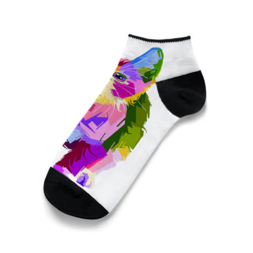 猫のイラストグッズ Ankle Socks