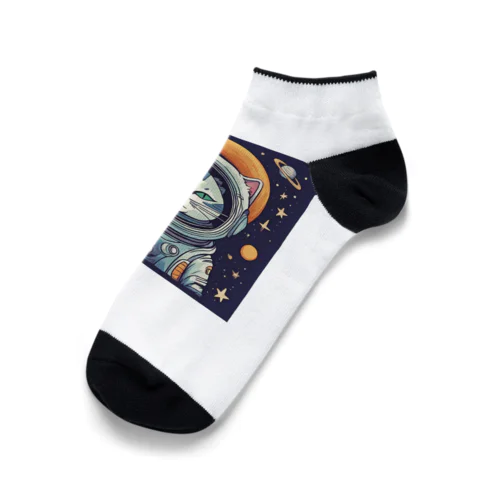 願いを叶えるねこ　宇宙版 Ankle Socks