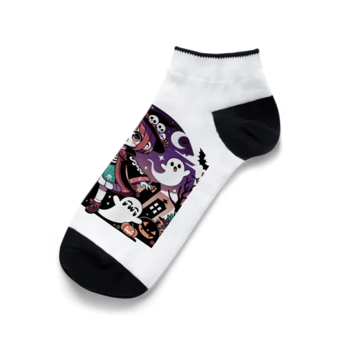 ハロウィンの魔法少女 Ankle Socks