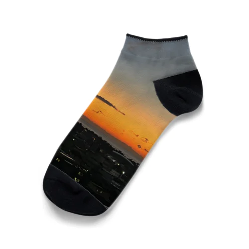 冬の夕陽 Ankle Socks