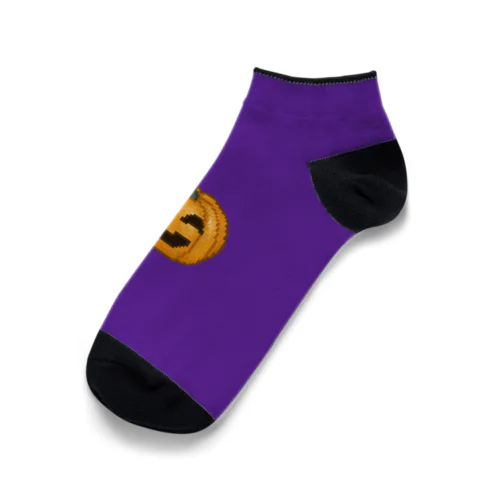 ジャックオランタン (薄ら笑い 紫) くるぶしソックス Ankle Socks
