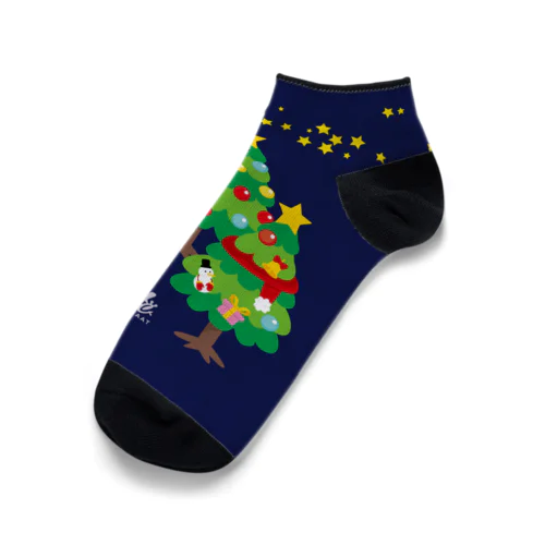 森さんのクリスマスツリー　くるぶしソックス Ankle Socks