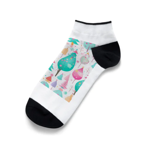 クリスマスのアート Ankle Socks