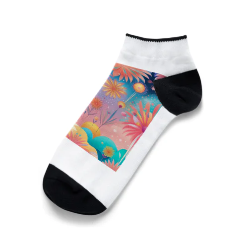 花火のアート Ankle Socks