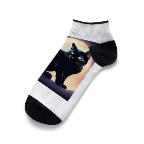 黒猫 Ankle Socks