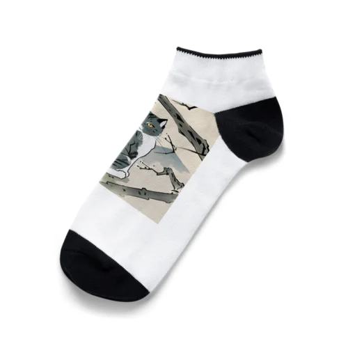 浮世絵猫 Ankle Socks