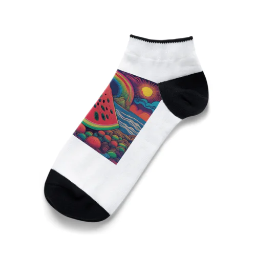 PSYCHEDELICスイカ Ankle Socks