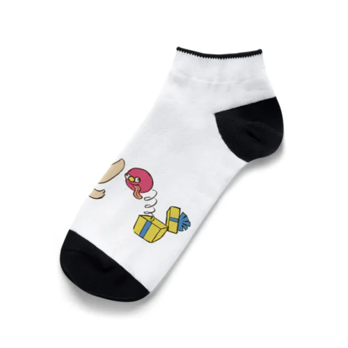 鼻ペチャクリスマス　パグ Ankle Socks