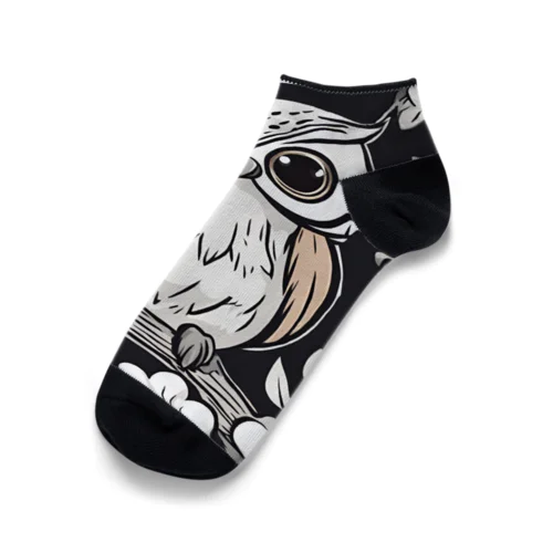 フクロウのフクイチロウ Ankle Socks