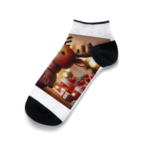 呑(どん)となかいinクリスマス　デフォルメver Ankle Socks