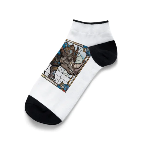 ステンドアート・トリケラトプス Ankle Socks