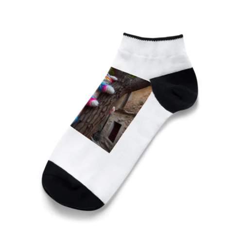 絶対落ちないのニャ😺 Ankle Socks