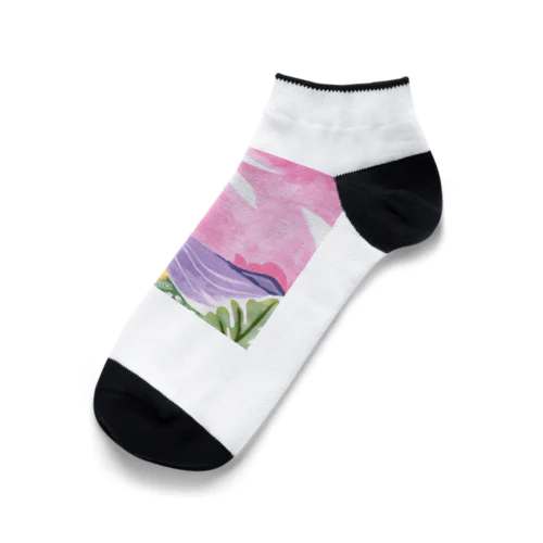 Hawaii　海とハイビスカス Ankle Socks