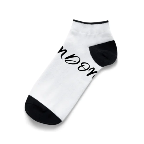 ことわざ　うんこんどん運根鈍（ローマ字） Ankle Socks