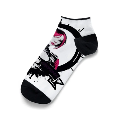 Cyberpunk DJ girl Ankle Socks