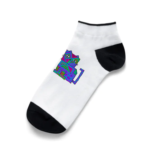 壁画風ヌコグッズ Ankle Socks