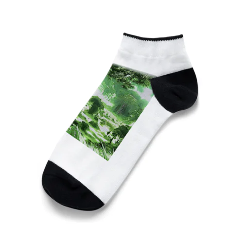 豊かな緑の風景 Ankle Socks