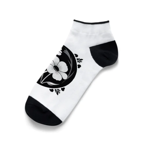 クールなトライバルフラワーⅣ Ankle Socks