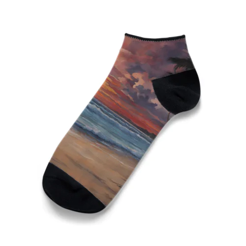 夕日の海辺 Ankle Socks