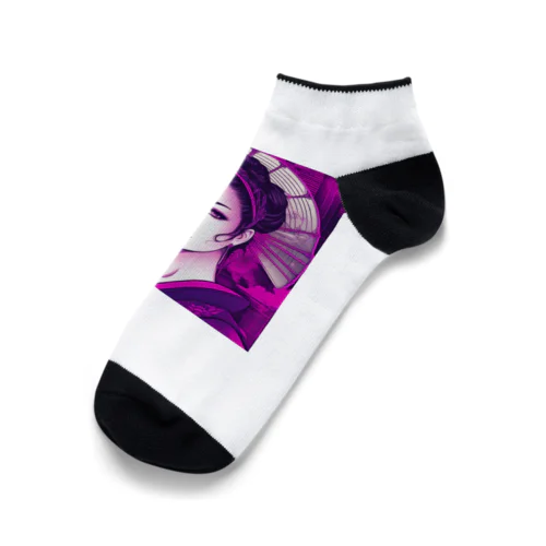 和風サイバーデザイン Ankle Socks