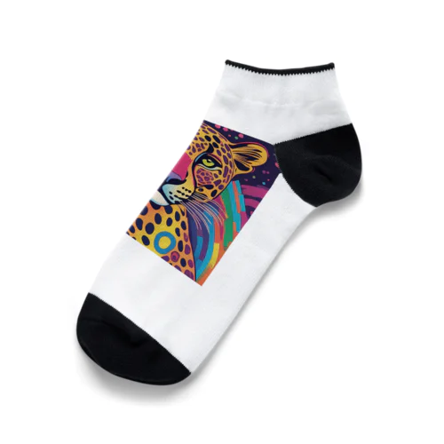 psychedelicなヒョウ Ankle Socks