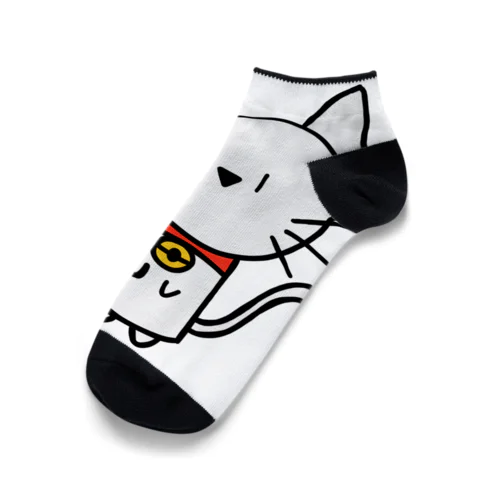 ねこ日和（白猫） Ankle Socks