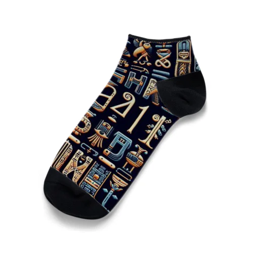 古代エジプト柄 Ankle Socks