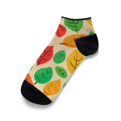 green leaf green Ankle Socks