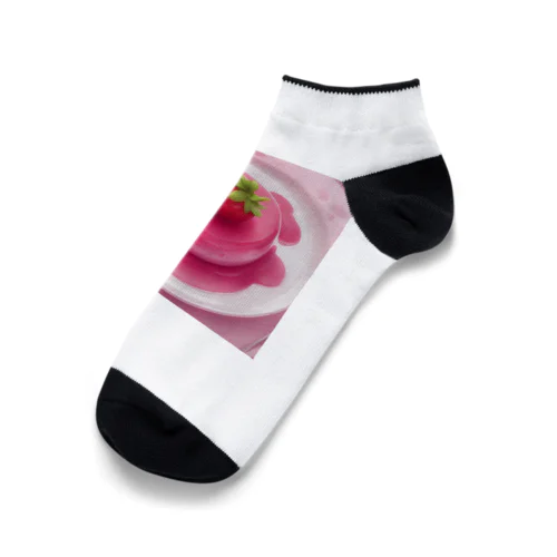 ピンクストロベリーかわいいプリン Ankle Socks