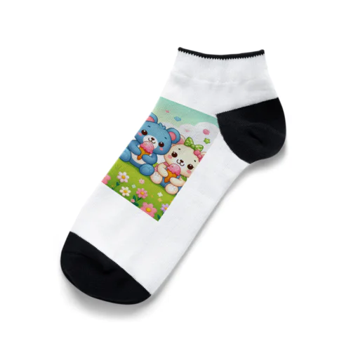 可愛いクマ４姉妹 Ankle Socks