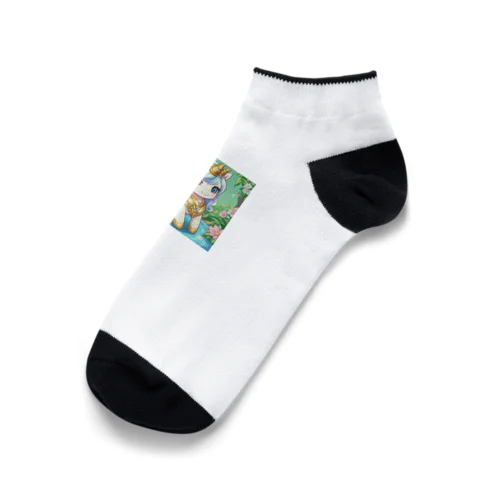 かわいいユニコーンのみこ Ankle Socks