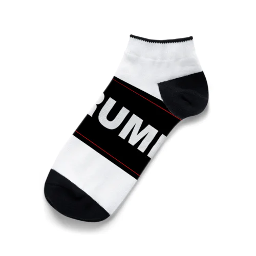 黒　TRUMPロゴ（タグデザイン） Ankle Socks