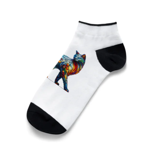 ガラス猫02 Ankle Socks
