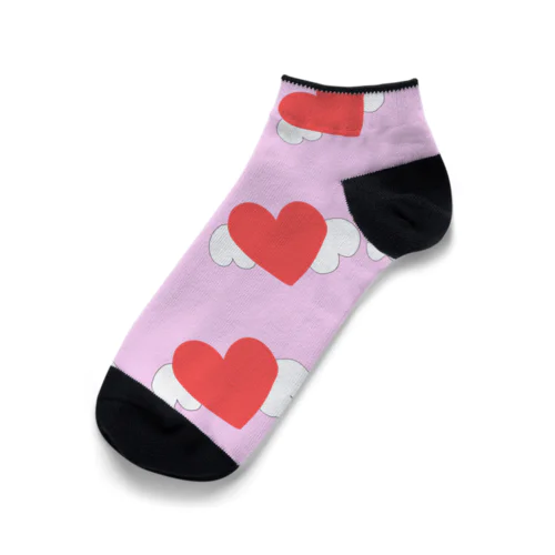 HeartAngel Pink Ankle Socks