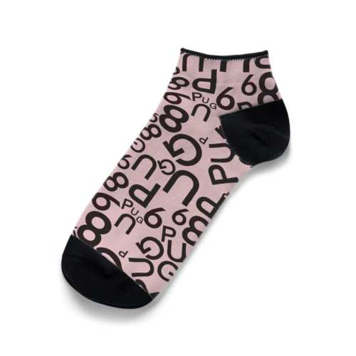 パグ　ロゴ　 Ankle Socks