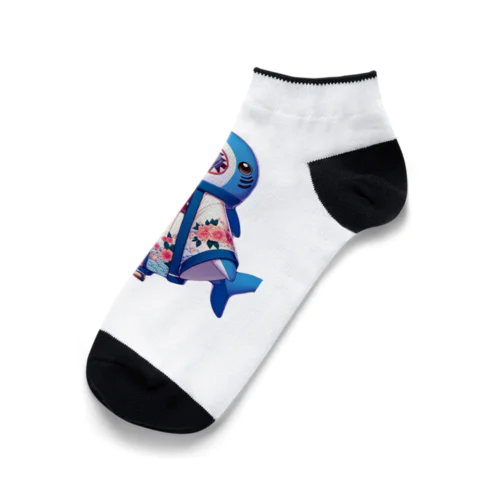 和風なサメちゃん Ankle Socks