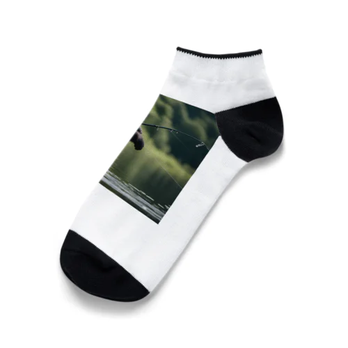 釣りをするゴリラ Ankle Socks