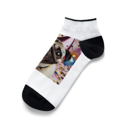 ハッピーパグ Ankle Socks