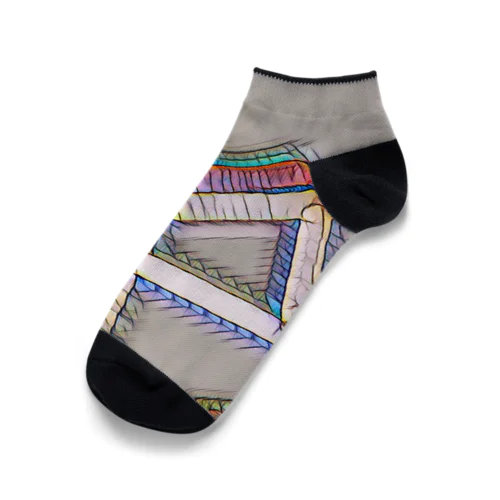 【Abstract Design】No title - Mosaic🤭 Ankle Socks