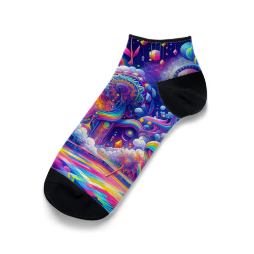 神聖リリスちゃん神殿 🌈💞29.サイケデリック宇宙バスターミナル Ankle Socks