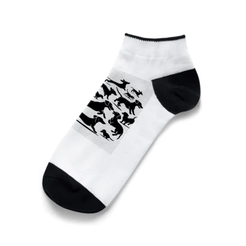 ミニチュアダックスフンドの運動会 Ankle Socks