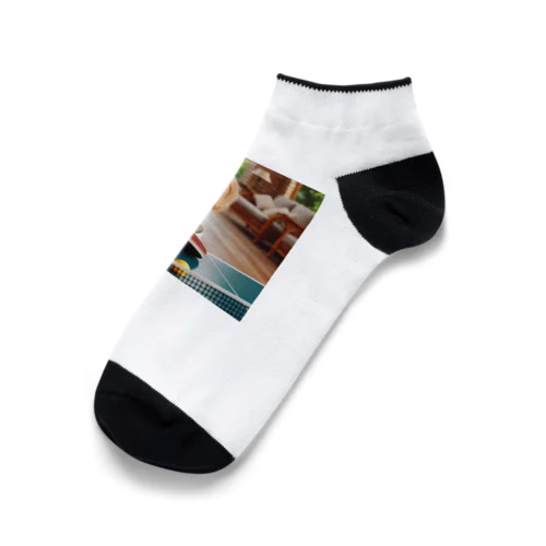 可愛い卓球犬 Ankle Socks