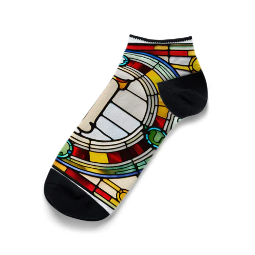 stained glass J Ankle Socks