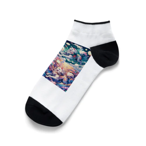 四匹の狛犬 Ankle Socks