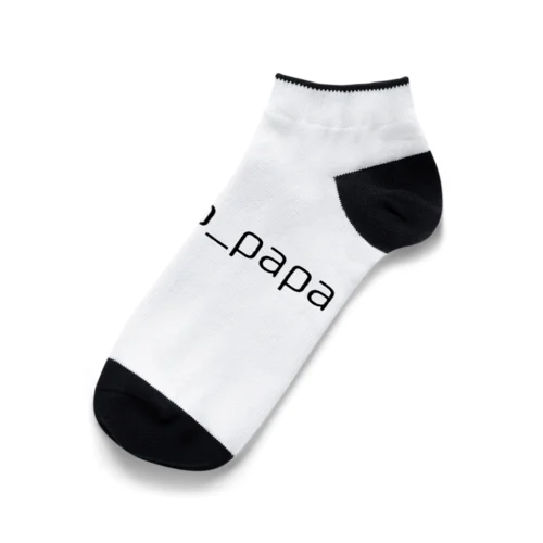 gajetto_papa（ガジェットパパ）文字ロゴ Ankle Socks