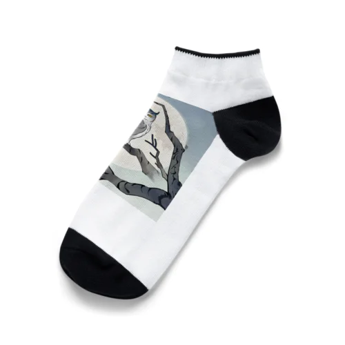 月に照らされた梟 Ankle Socks