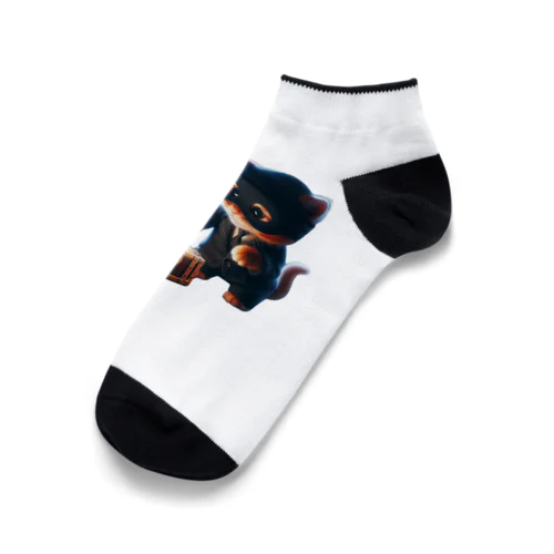 猫　泥棒 Ankle Socks