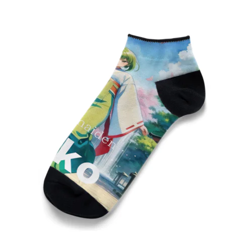 春の神社の巫女様 Ankle Socks